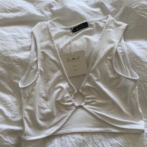 White crop top